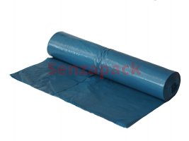 Pytel do koše LDPE, 700 x 1100 mm, typ 40, modrý, 25ks/role - bez přebalu